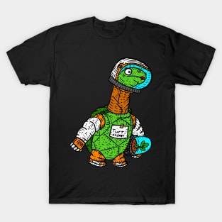 miss turtle, space astronaut. cute cartoon drawing. T-Shirt